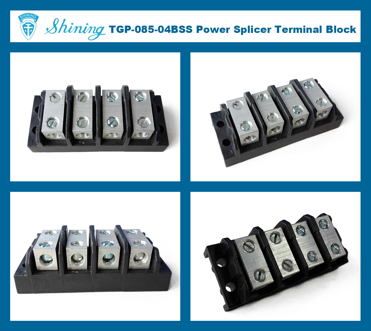 TGP-085-04BSS 600V 85A 4 Pin Power Splicer Terminal Block